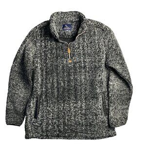 Simply Southern Sweater Womens XL Stretch Faux‎ Fur Quarter Zip Warm and Cozy